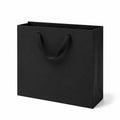 Papiertasche 25 x 10 x 30 cm Schwarz mit Textilgriffen zum Verschenken