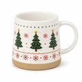 Keramiktasse 0.40 L Cremeweiß mit Weihnachtsmotiv für Heißgetränke