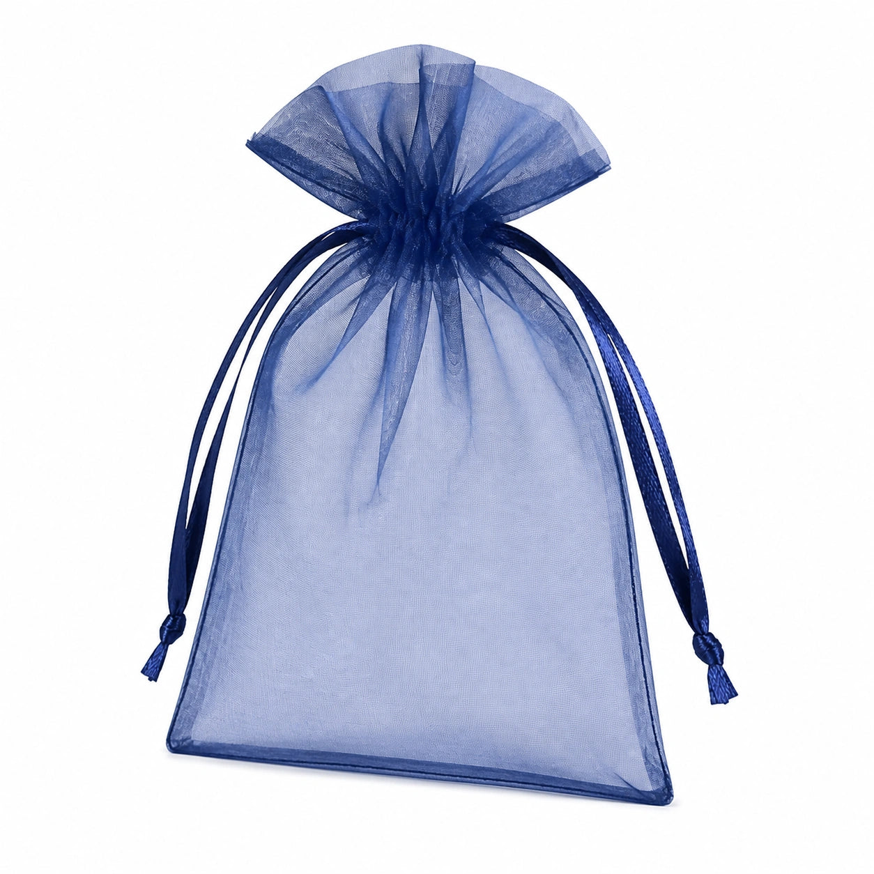 Organzabeutel 10 x 15 cm Blau transparent mit Zugband für kleine Geschenke